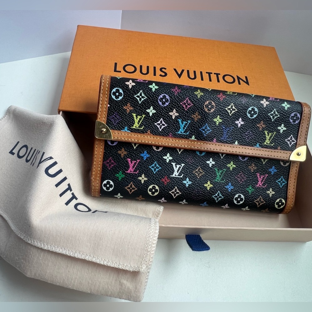Louis Vuitton Multicolor International Wallet 2004 EUC